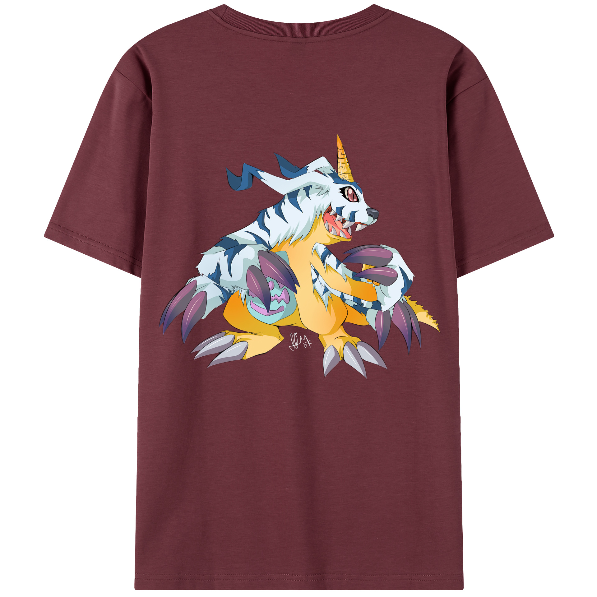（画像用） Digimon デジタルモンスター/デジモン 綿100％半袖Tシャツ（背面プリント）
